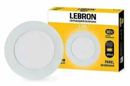 Светильник LED LEBRON L-PR-1241 12Вт 4100К круг встроенный 12-10-12 - PRORAB