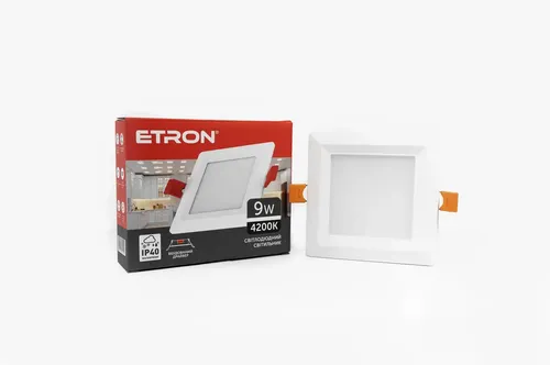 Светильник ЛЕД ETRON квадрат 1-EDP-675 IP40 9W 4200К - PRORAB