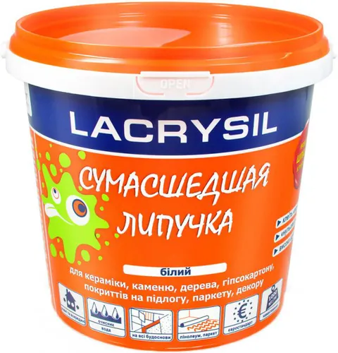 Клей универсальный LACRYSIL Cумаcшедшая липучка 1,2 кг - PRORAB