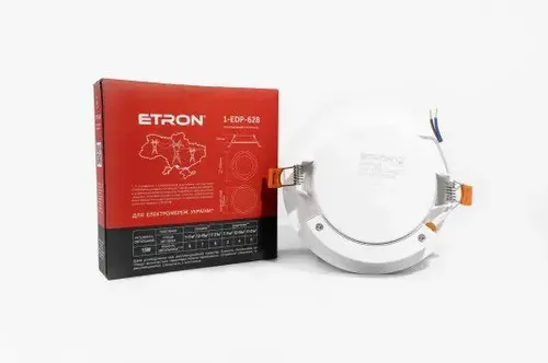 Светильник ЛЕД ETRON круг 1-EDP-628 IP40 15W 4200К - PRORAB image-1