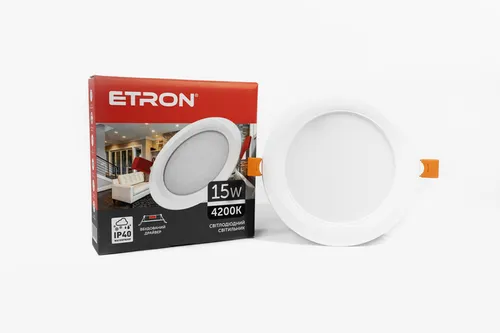 Светильник ЛЕД ETRON круг 1-EDP-628 IP40 15W 4200К - PRORAB