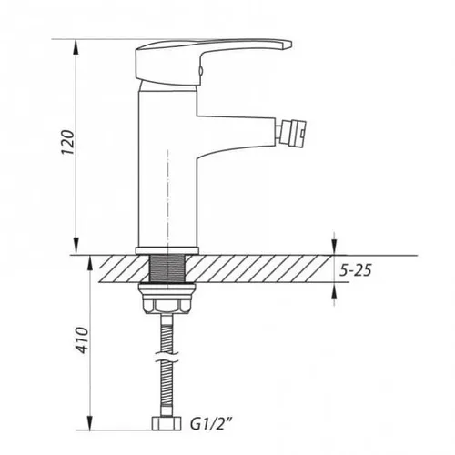 Смеситель WEZER для биде STD2-181 - PRORAB image-1