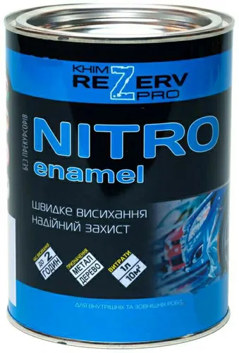 Эмаль нитро TM Khimrezerv PRO 0,8 кг черная - PRORAB
