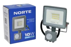 Прожектор NORTE 10W с датчиком движения 6500K 1-NSP-1221 - PRORAB image-8