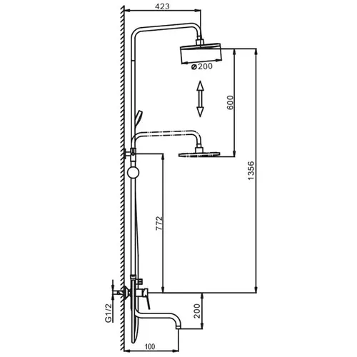 Душевая система FRAP F2429 - PRORAB image-1