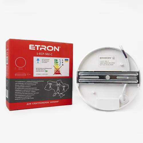 Светильник ЛЕД ETRON круг 1-ECP-502-C 10W 5000К - PRORAB image-1