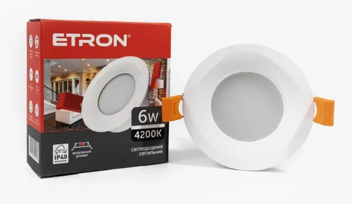 Светильник ЛЕД ETRON круг 1-EDP-622 IP40 6W 4200К - PRORAB image-1