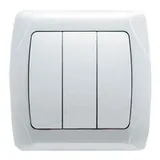 Выключатель LUXEL Primera 3-клавишный белый внутренний - PRORAB image-2