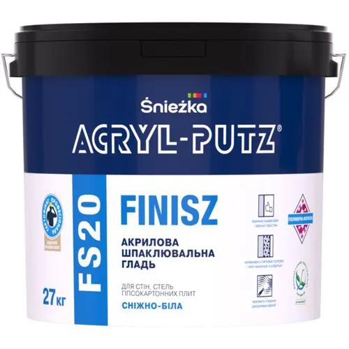 Шпаклевка SNIEZKA Acryl-Putz FS20 финиш 30кг - PRORAB