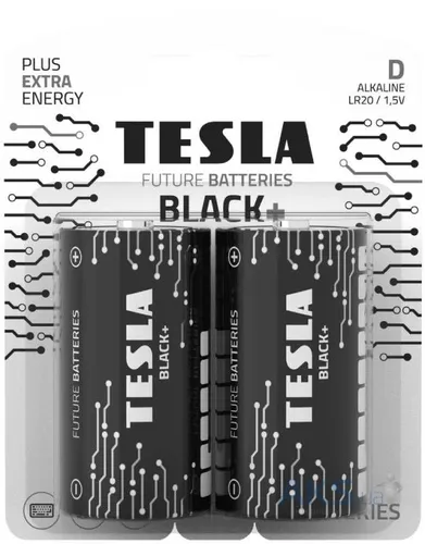 Батарейка TESLA BLACK D LR20 упак. 2шт - PRORAB