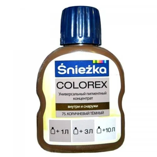 Краситель SNIEZKA Colorex 100мл 75 темно-коричневый - PRORAB image-1