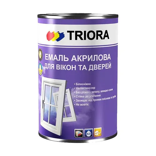 Эмаль акриловая TRIORA для окон и дверей 0,75л. - PRORAB