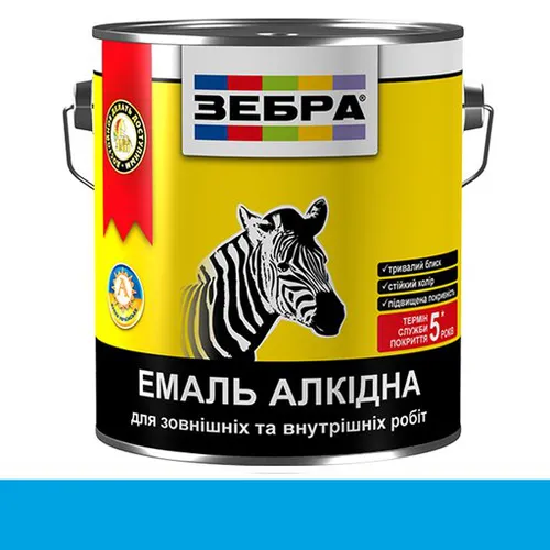 Эмаль алкидная ZEBRA ПФ-116 2,8кг 46 ярко-голубая - PRORAB