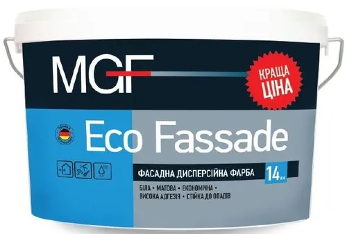 Краска латексная MGF Eco Fassade 14кг - PRORAB