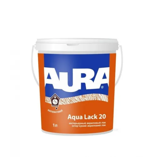 Лак AURA Aqua Lack 20 интерьерный 1л полуматовый - PRORAB