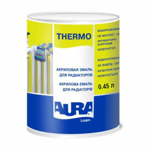 Эмаль для радиаторов AURA Luxpro Thermo 0,45л акриловая - PRORAB
