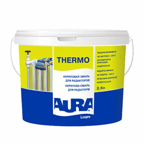 Эмаль для радиаторов AURA Luxpro Thermo 2,5л акриловая - PRORAB