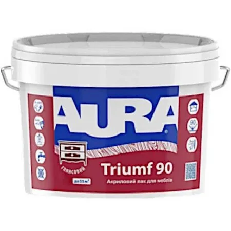 Лак мебельный Aura Triumf 90 глянец бесцветный (0.75 л) - PRORAB