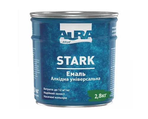 Эмаль алкидная универсальная AURA STARK изумрудная 2,8 кг - PRORAB