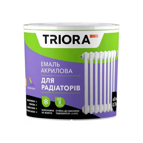 Эмаль акриловая TRIORA для радиаторов 0,75л. - PRORAB