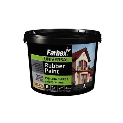 Краска FARBEX 3,5кг резиновая универсальная графит - PRORAB