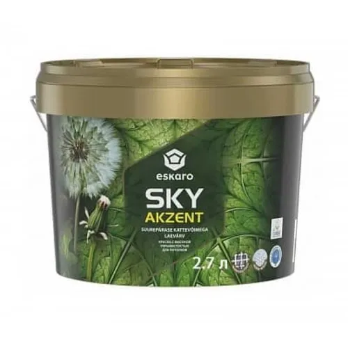 Краска ESKARO Akzent Sky 2,7л белая для потолка. - PRORAB