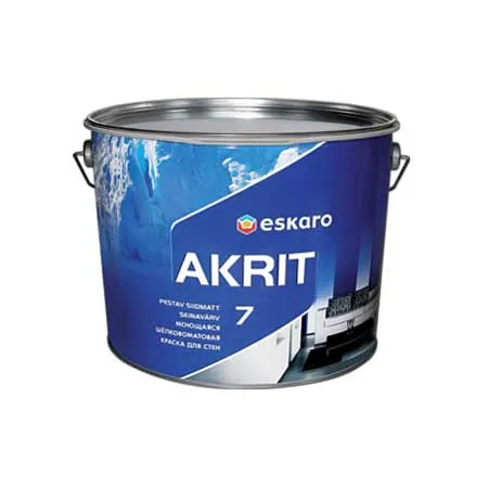 Краска ESKARO Akrit 7 2,85л белая шелковисто-матовая - PRORAB