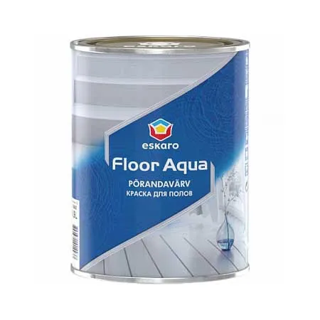 Краска напольная ESKARO Floor Aqua TR бесцветная 0,9л - PRORAB