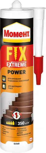 Клей монтажный МОМЕНТ Fix Extreme Power 385г белый суперсильный - PRORAB