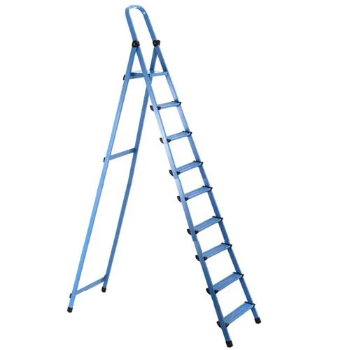 Лестница-стремянка WORK'S металлическая 9 ступенек 409 синяя 411см 11,5кг - PRORAB