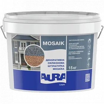 Штукатурка AURA Luxpro Mosaik M15 зерно 1,5мм В253 15кг - PRORAB