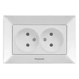 Розетка PANASONIC Arkedia Slim 2-я белая WNTC0204-2WH-UA - PRORAB