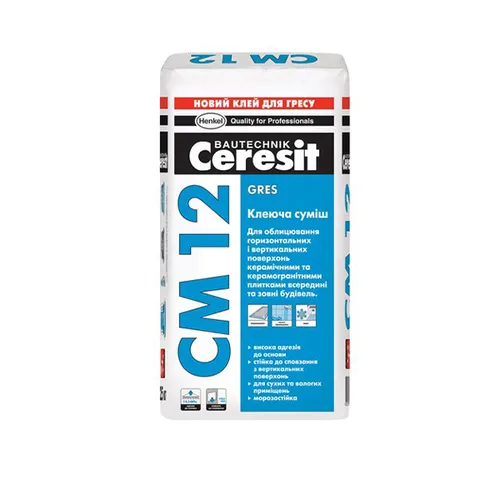 Клей для плитки CERESIT СМ-12 25кг - PRORAB image-1