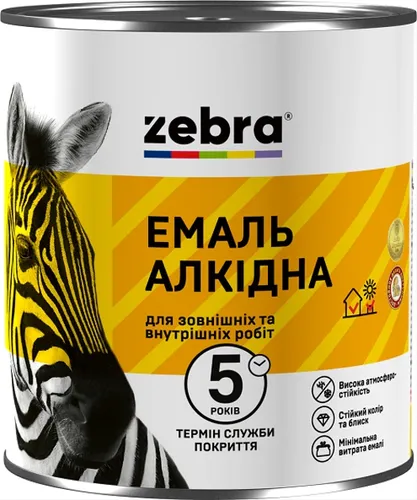 Эмаль алкидная ZEBRA ПФ-116 2,8кг 60 оранжевая - PRORAB