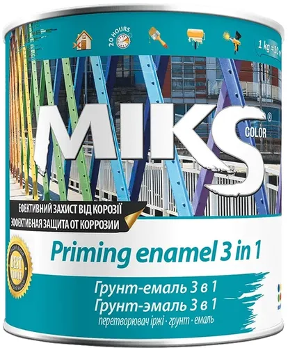 Грунт-эмаль MIKS 3 в 1 0.8кг черная - PRORAB