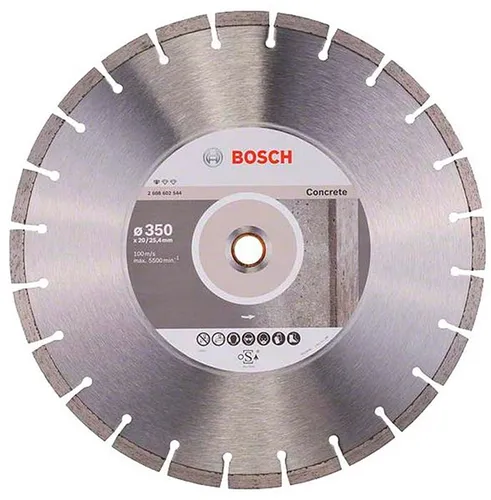 Алмазный отрезной круг по бетону Bosch PF Concrete (350х20/25,4) (2608602544) - PRORAB