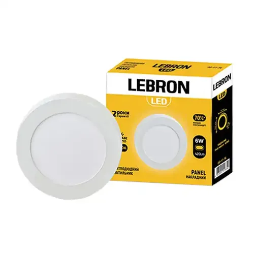 Светильник LED LEBRON L-PR-641 6Вт 4100К круг встроенный 12-10-06 - PRORAB