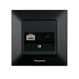 Розетка PANASONIC Arkedia Slim черная компьютерная WNTC0404-2BL - PRORAB image-4