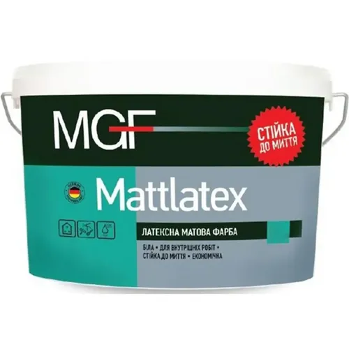 Краска латексная MGF M100 Mattlatex 3,5 кг - PRORAB