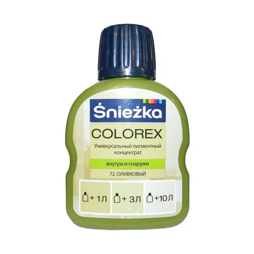 Краситель SNIEZKA Colorex 100мл 72 оливковый - PRORAB