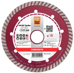 Диск алмазный PDtools TURBO CONCRETE 125 2.2 8 22.2 - PRORAB image-2