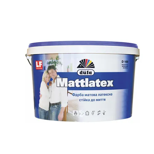 Краска DUFA Mattlatex D100 1,4кг латексная - PRORAB image-1
