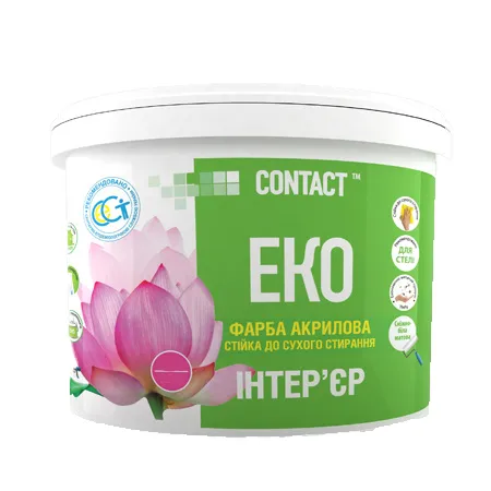 Краска акриловая EKO CONTACT устойчивая к истиранию 14кг - PRORAB