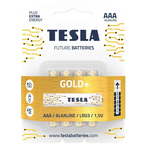 Батарейка TESLA GOLD AAA LR03 упак. 4шт - PRORAB