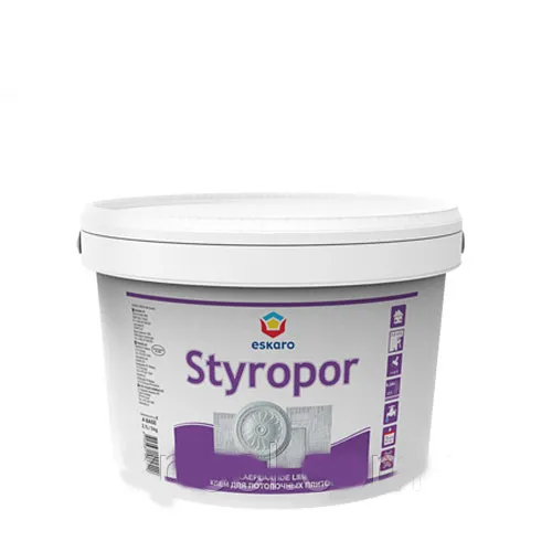 Клей для изделий из полистирола ESKARO Styropor белый 3кг - PRORAB