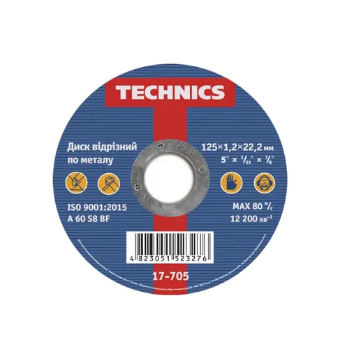 Круг отрезной по металлу Technics 125мм*1.2*22 17-705 - PRORAB