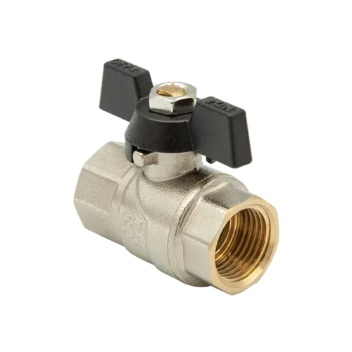 Кран шаровой Raftec 3/4 г/г DN20 DRB2 черный метелик - PRORAB image-1