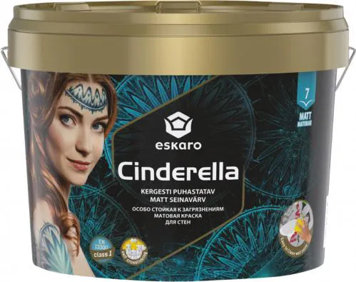 Краска ESKARO Cinderella 2,7л матовая для стен и потолков. - PRORAB