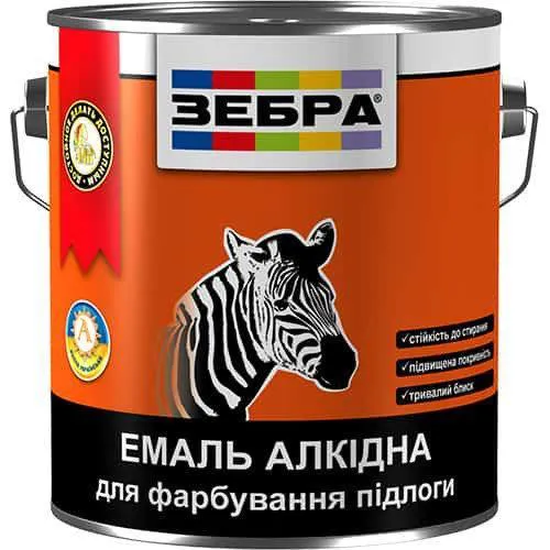 Эмаль напольная ZEBRA ПФ-266 2,8кг 85 желто-коричневая - PRORAB