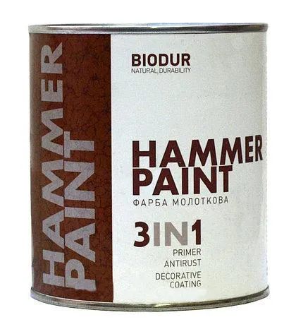 Краска молотковая 3 в 1 BIODUR Hammer Paint 2,1л 107 темно-зеленая - PRORAB image-1